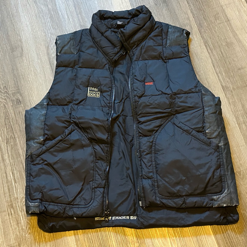 Diesel Black Quilted Vest